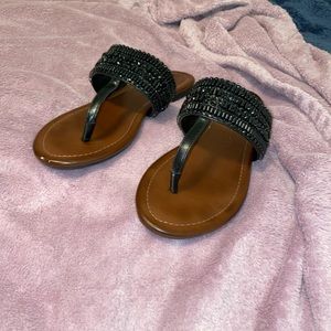 Beaded flip flops
